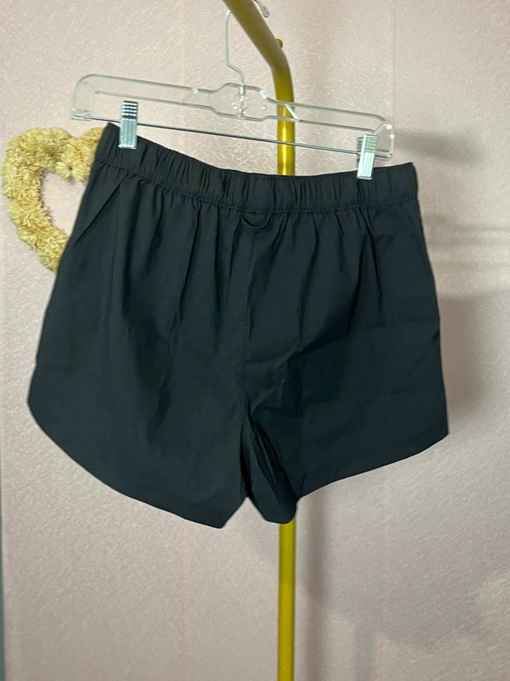 Mono B Black Athletic Shorts with Built-In Belt - Picture 4 of 6